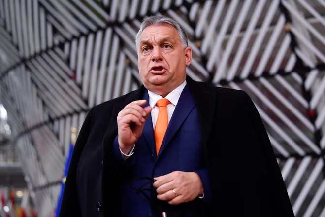 Viktor Orbán, ki je javno razglasil vrednoto »antiliberalne demokracije«. FOTO: John Thys/AFP