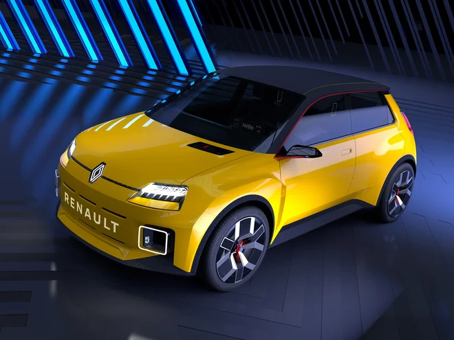Prototip bodoče električne izvedbe nekdanjega modela renault 5 kot simbol nove usmeritve francoske znamke. FOTO: Renault