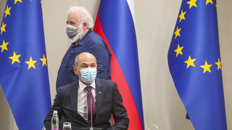 Fotografija: Janez Janša in Milan Krek FOTO: Jože Suhadolnik/Delo