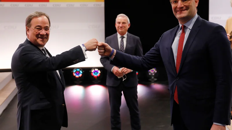 Fotografija: Predsednik deželne vlade Severnega Porenja - Vestfalije Armin Laschet je novi predsednik največje nemške stranke CDU. Foto: Odd Andersen/AFP