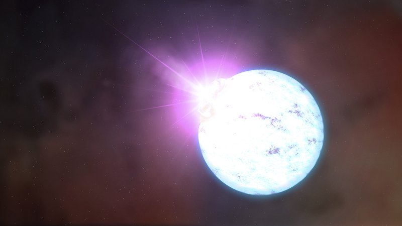 Fotografija: Ilustracija posebne nevtronske zvezde, za katero zdaj ugotavljajo, da tvori tudi visokoenergijske izbruhe sevanja gama. FOTO: NASA's Goddard Space Flight Center/Reuters