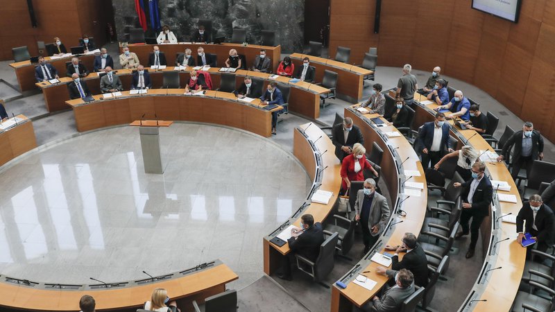 Fotografija: Glasovanje o konstruktivni nezaupnici bo test poslanske integritete. FOTO: Uroš Hočevar/Delo