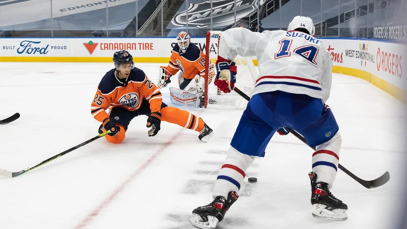 Fotografija: Montreal je v Edmontonu znova prejel le en zadetek in vknjižil novo zmago. FOTO: Codie Mclachlan/AFP