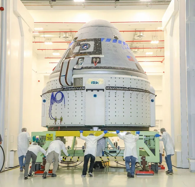 Starliner bo poskusil znova konec marca. FOTO: Nasa/AFP