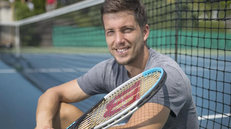 Fotografija: Aljaž Bedene je najboljši slovenski teniški igralec. FOTO: Leon Vidic/Delo