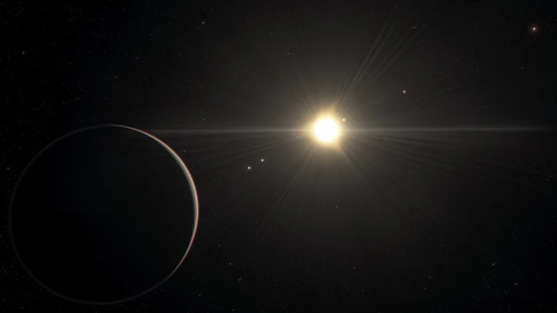 Fotografija: Umetniška upodobitev sistema TOI-178. FOTO: ESO/L. Calçada/spaceengine.org