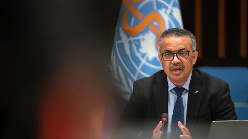 Fotografija: Pandemija bi lahko WHO, ki ga vodi Tedros Adhanom Ghebreyesus, prisilila k uvedbi velikih sprememb. FOTO: Christopher Black/AFP