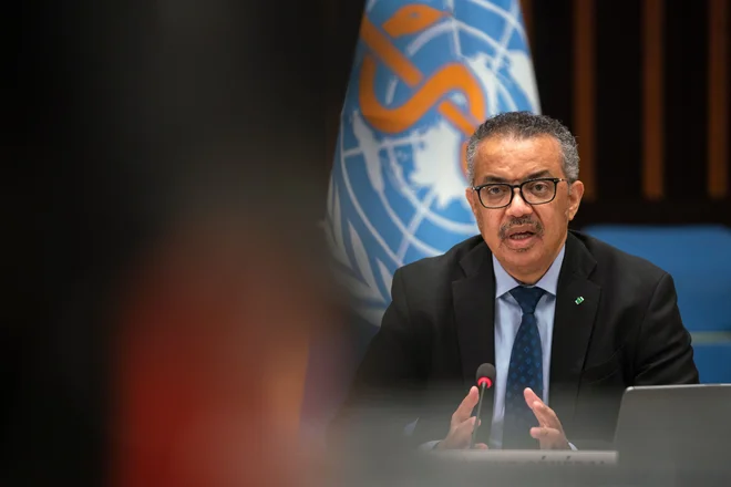 Pandemija bi lahko WHO, ki ga vodi Tedros Adhanom Ghebreyesus, prisilila k uvedbi velikih sprememb. FOTO: Christopher Black/AFP