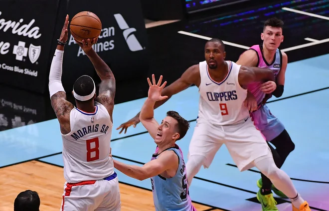 Dvoboj Miamija in LA Clippers je bil vse prej kot zvezdniški. FOTO: Jasen Vinlove/Usa Today Sports