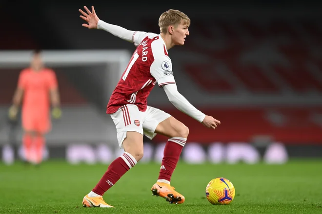 Martin Odegaard je dočakal prvi nastop za topničarje. FOTO: Shaun Botterill/AFP