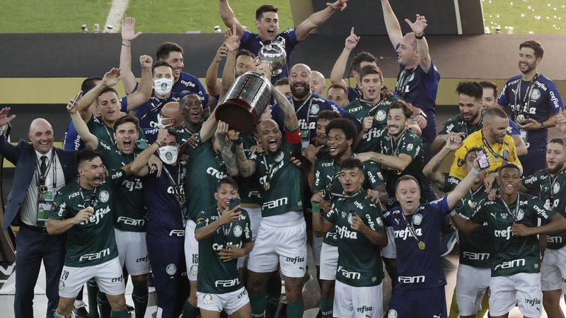 Fotografija: Palmeiras je osvojil svoj prvi južnoameriški naslov po letu 1999. FOTO: Silvia Izquierdo/Reuters