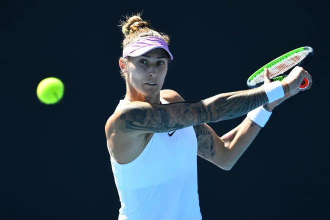 Pripravljalni teniški turinir za prvi veliki slam sezone je slovenska št. 1 Polona Hercog začela z zmago. FOTO: William West/AFP