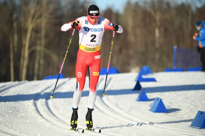 Johannes Klaebo je bil razred zase v Falunu. FOTO: Fredrik Sandberg/AFP
