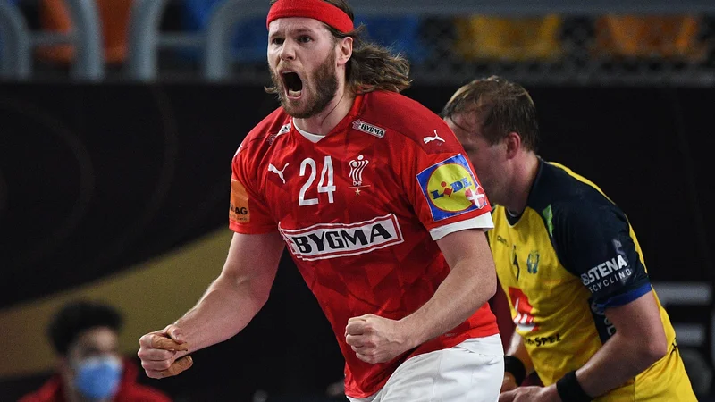 Fotografija: Mikkel Hansen je Dansko popeljal do novega naslova. FOTO: FOTO: Anne-christine Poujoulat/AFP
