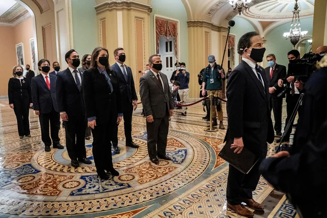 Demokrati bi radi dosegli, da se Trump nikoli več ne bo mogel potegovati za Belo hišo ali katerikoli drug javni položaj. FOTO: Pool Reuters
