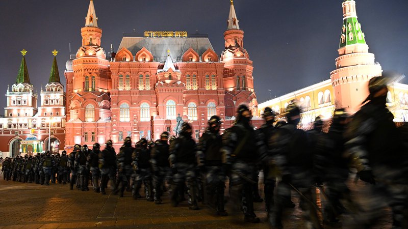 Fotografija: Zastražena Moskva. FOTO: Kirill Kudrijavtsev/AFP