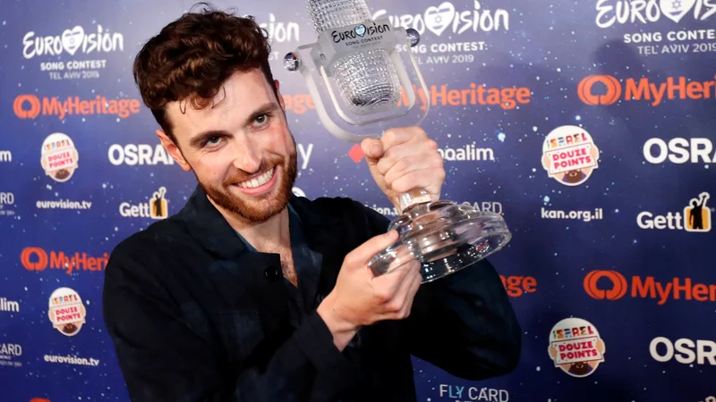 Fotografija: V Tel Avivu je leta 2019 zmagal Nizozemec Duncan Laurence. FOTO: Ronen Zvulun/Reuters