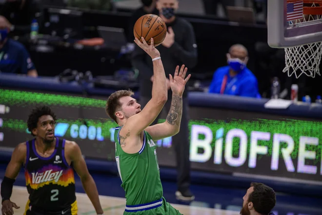 Luka Dončić je bil s 27 točkami prvi strelec Dallasa, ki je zmagal prvič po 22. januarju. FOTO: Jerome Miron/USA Today Sports