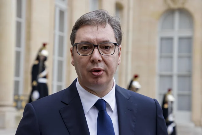 Srbski predsednik <strong>Aleksandar Vučić</strong> je napovedal odločno nadaljevanje boja proti mafijskim združbam. Foto Ludovic Marin/AFP