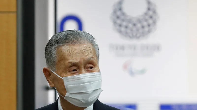 Fotografija: Predsednik organizacijskega odbora poletnih olimpijskih iger v Tokiu Yoshiro Mori je razburkal javnost s seksističnimi opazkami. FOTO: Kim Kyung-hoon/Reuters