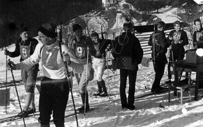 Slovenski biatlonski začetki. FOTO: Marjan Luževič 
