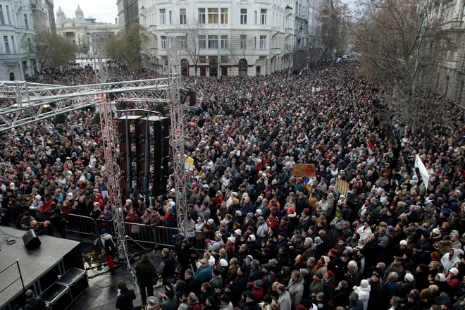 Shod v podporo Klubradiu leta 2012. FOTO: Ferenc Isza/AFP