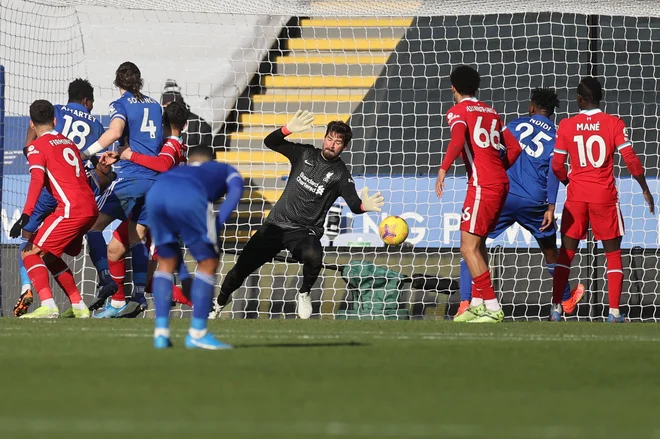 Po zaostanku z 0:1 je Leicester izpeljal zasuk in premagal Liverpool ter končal niz treh porazov proti angleškemu prvaku na domačem igrišču. FOTO: Carl Recine/AFP