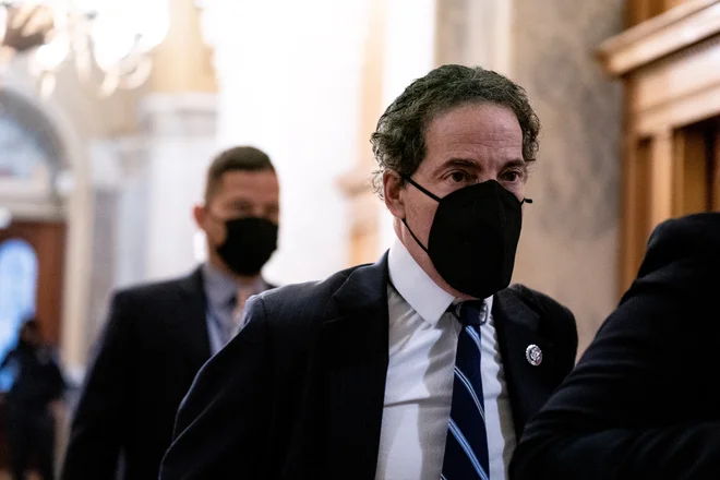 Glavni demokratski tožilec Jamie Raskin zahteva priče. Foto Pool/Reuters