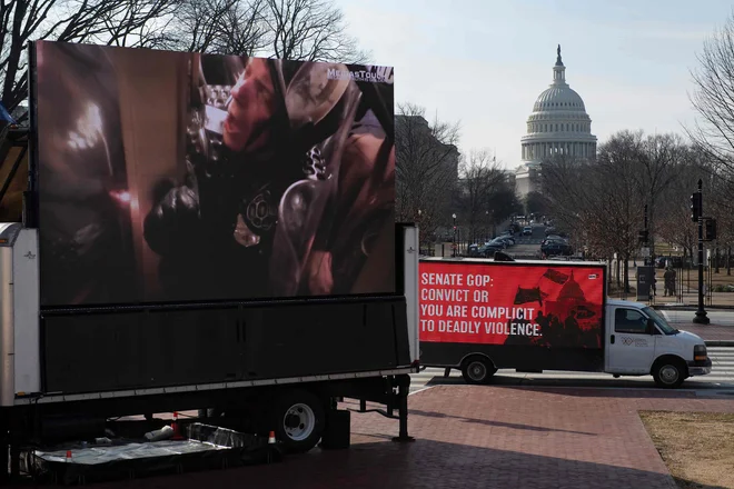 Washingtonski nemiri s šestega januarja. Foto Brendan Smialowski Afp
