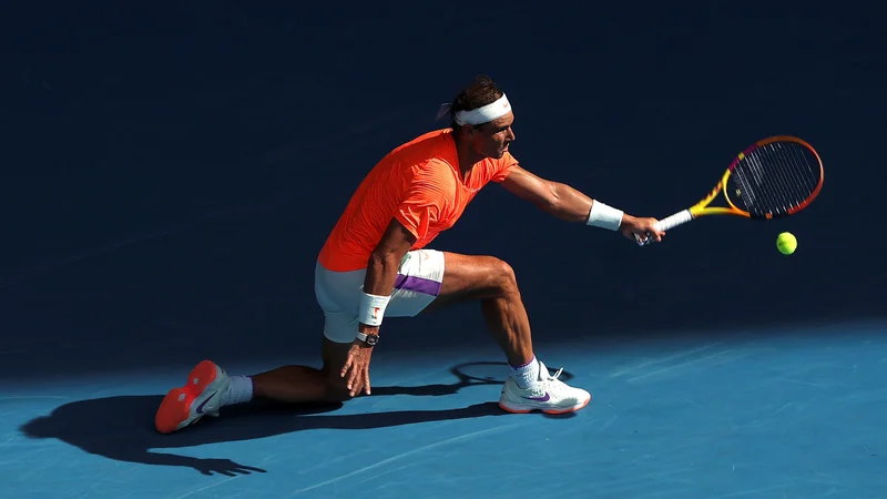 Fotografija: Rafael Nadal v Melbournu pridno zbira zmage. FOTO: Brandon Malone/AFP
