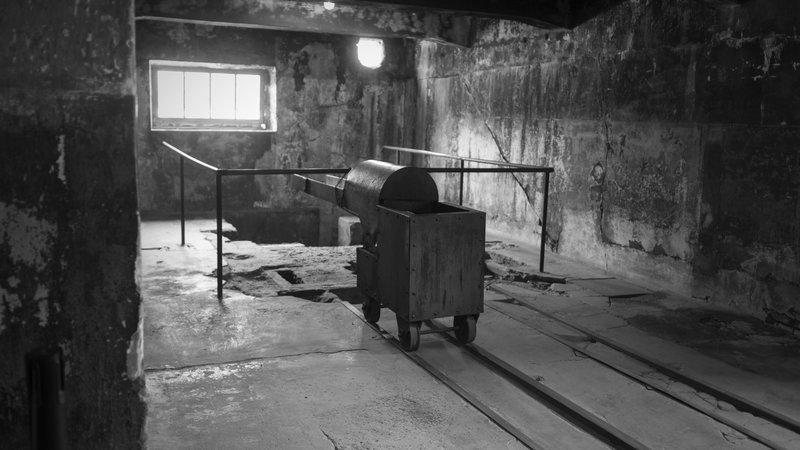 Fotografija: Krematorij v taborišču smrti Auschwitz. FOTO: Voranc Vogel/Delo 