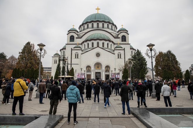 Vlada je za cerkev sv. Save namenila več milijonov evrov. FOTO: Marko Djurica/Reuters