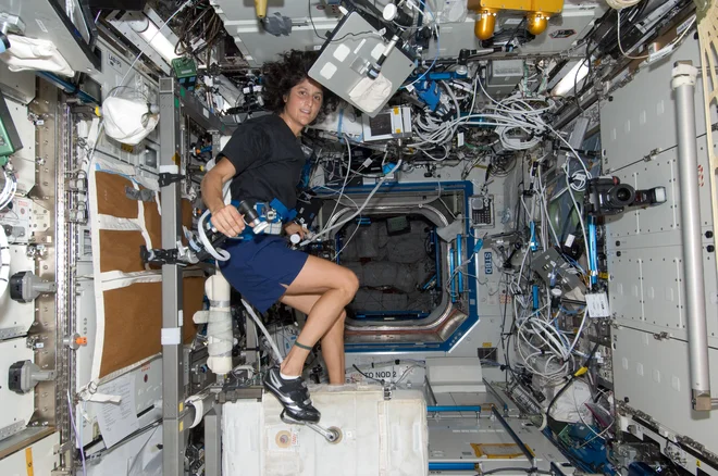 Sunita Williams je spoznala, da ima vse svoj konec, le klobasa ima dva. FOTO: Nasa&nbsp;