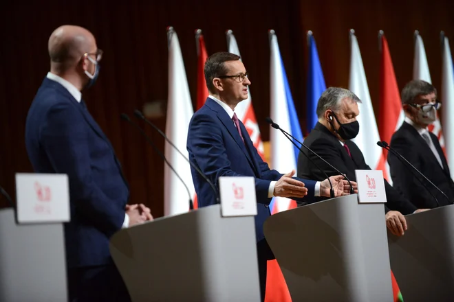 Ambicija voditeljev je, da V4 svojo vlogo ohrani tudi v prihodnosti. FOTO: Bartosz Siedlik/Afp