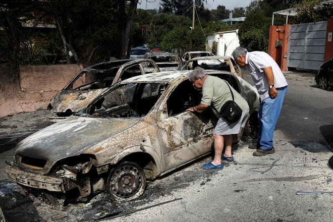 Požar v Grčiji. FOTO: Reuters
