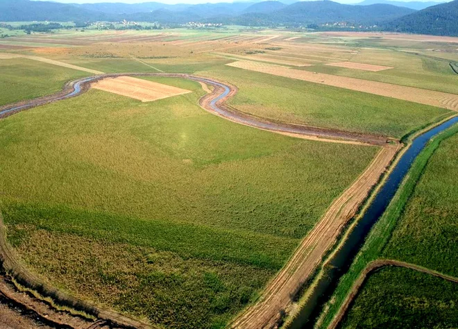 Na novo izkopana struga Stržena Foto: NRP