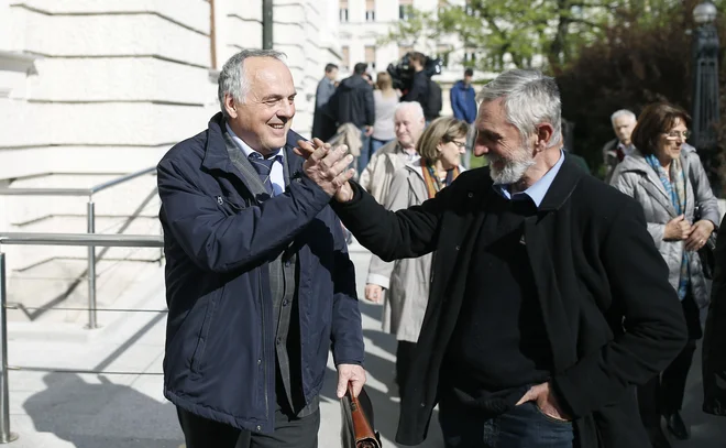 16. april 2019: nasmejan ob oprostilki FOTO: BLAŽ SAMEC