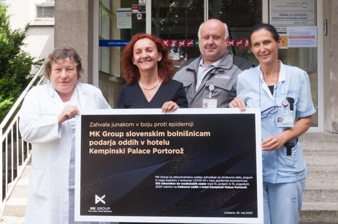 MK Group zdravstvenemu osebju daruje oddih na morju FOTO: Foto: Mk Group