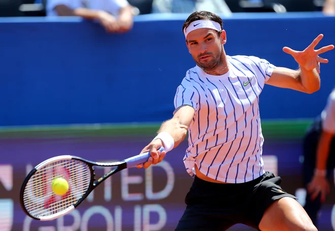 Dimitrov se je družil s številnimi teniškimi kolegi. FOTO: Antonio Bronic, Reuters