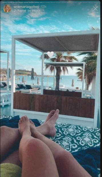 Luka Dončić in Anamaria Goltes uživata v Grčiji. FOTO: Instagram