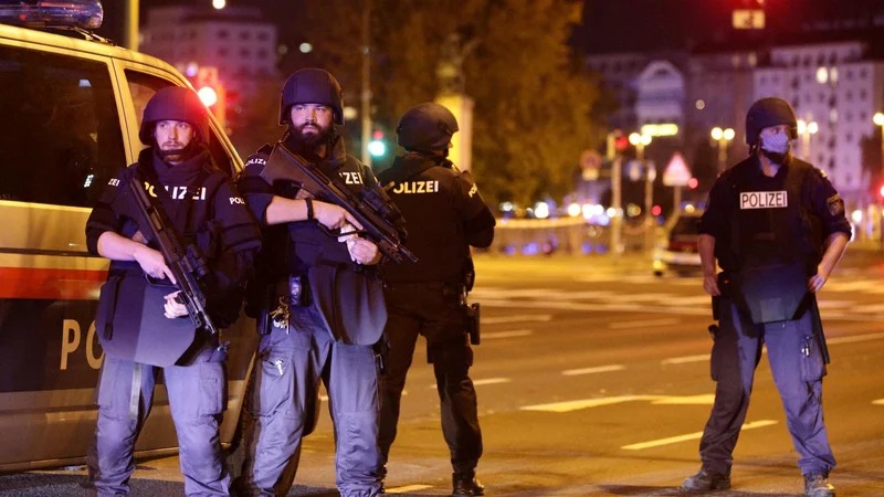 Fotografija: V zvezi z napadom na Dunaju so aretirali 14 ljudi, ni pa dokazov o drugem napadalcu. FOTO: Lisi Niesner, Reuters