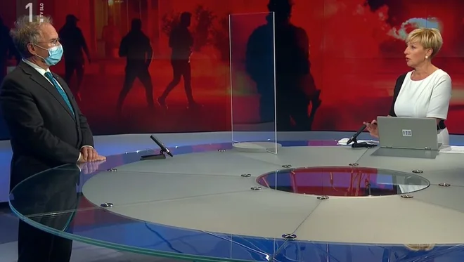 Aleš Hojs je bil gost v Odmevih. FOTO: RTV Slovenija