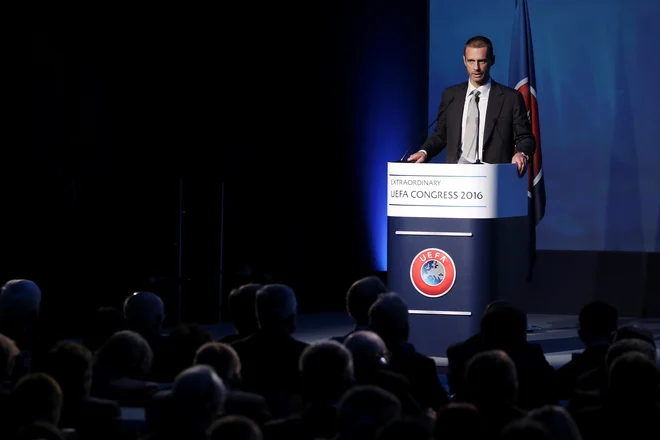 Aleksander Čeferin je bil v Grčiji izvoljen za predsednika Evropske nogometne zveze. FOTO: Alkis Konstantinidis/Reuters
