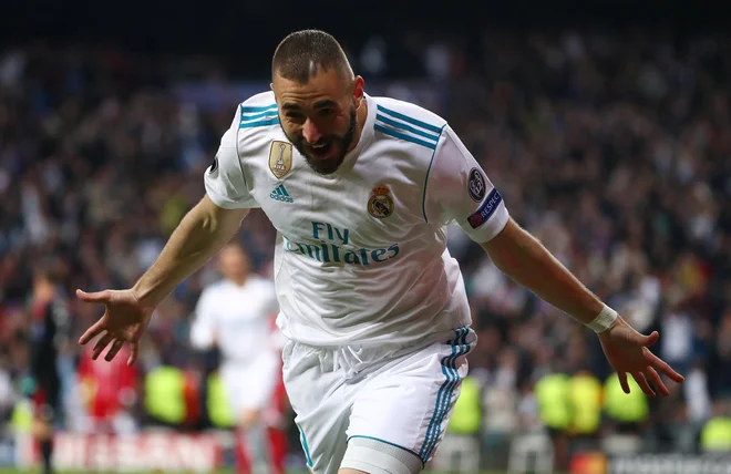 Napadalec Real Madrida Karim Benzema je odlično opravil svoj posel z dvema zadetkoma proti Bayernu. Foto: Reuters