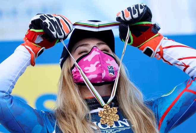 Mikaela Shiffrin ima že bogato zbirko kolajn. FOTO: Leonhard Foeger/Reuters
