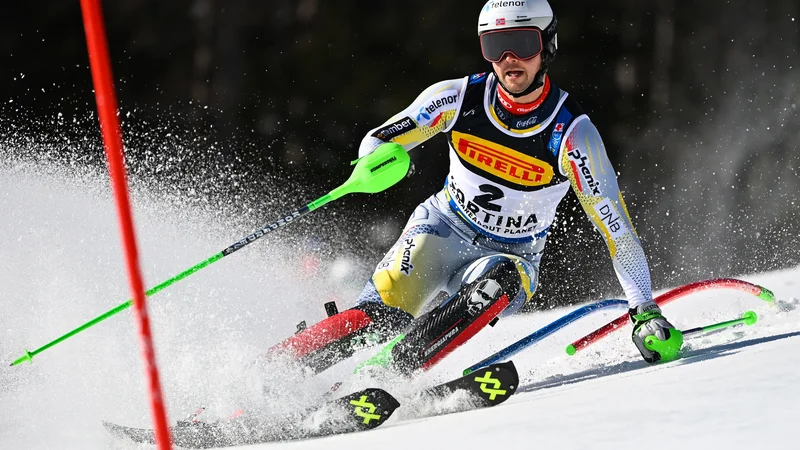 Fotografija: Sebastian Foss-Solevaag je z najboljšo drugo vožnjo osvojil zlato. FOTO: Fabrice Coffrini/AFP