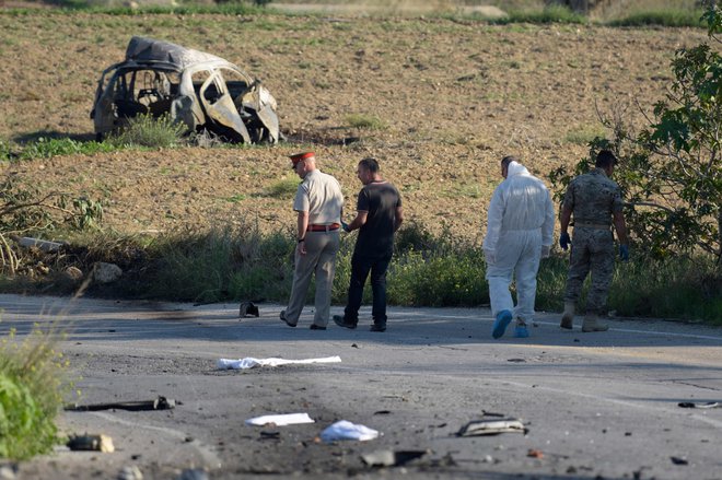 Novinarka Daphne Caruane Galizia je umrla leta 2017 v avtomobilu, ki ga je raznesla daljinsko sprožena bomba. FOTO: Str/Afp