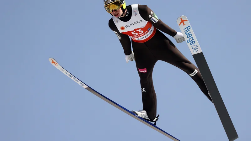 Fotografija: Žiga Jelar je imel na današnjem treningu peto, 36. in sedmo daljavo. FOTO: Kai Pfaffenbach/Reuters