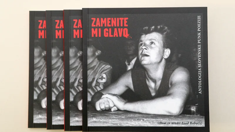 Fotografija: Gorazd Štrukelj, imenovani Kuzla, na naslovnici Antologije punk poezije. FOTO: Marko Feist