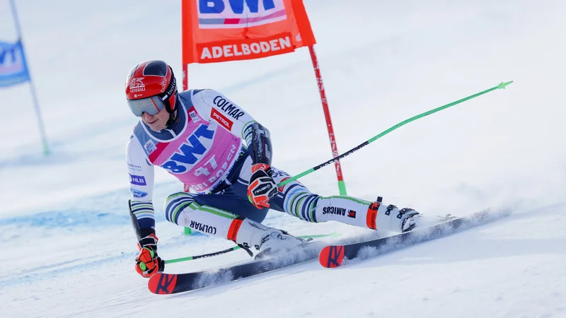 Fotografija: Štefanu Hadalinu je uspela najboljša veleslalomska uvrstitev v svetovnem pokalu, prvič je tudi med deseterico. FOTO: Denis Balibouse/Reuters